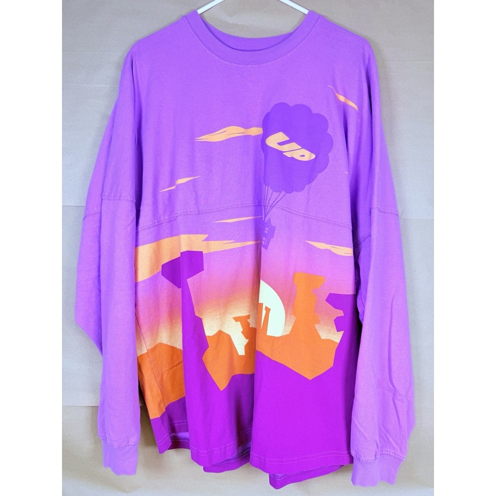 Disney Pixar Up Paradise Falls Spirit Jersey Purple Orange Adult XL